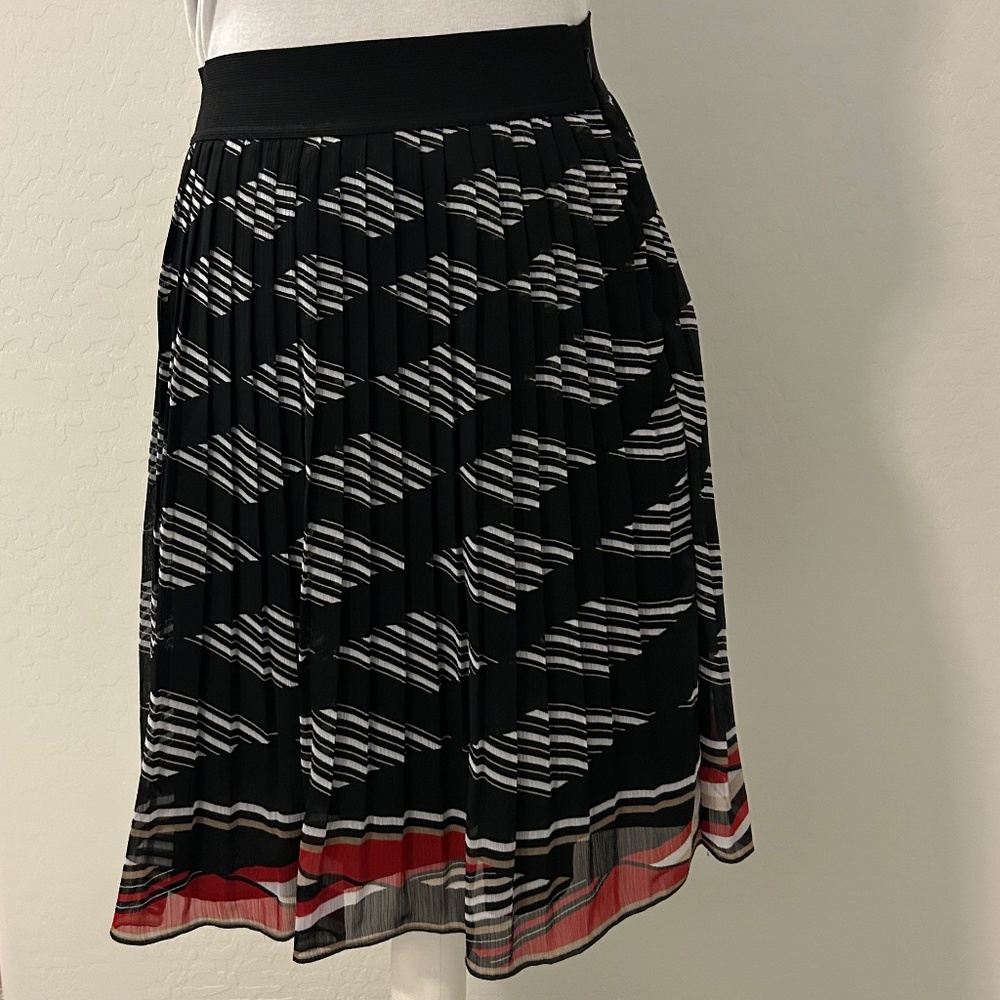 White House Black Market (WHBM) Pleated Lined Chiffon Skirt - Picture 2 of 8